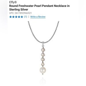 NWT EFFY sterling silver pearl necklace